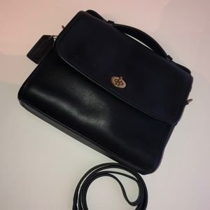 Black Vintage Coach Crossbody or top handle